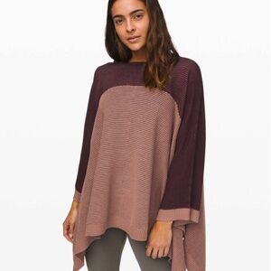 Lululemon ‘It All Lines Up’ PONCHO Jacket Sweater Poncho sz 10-12